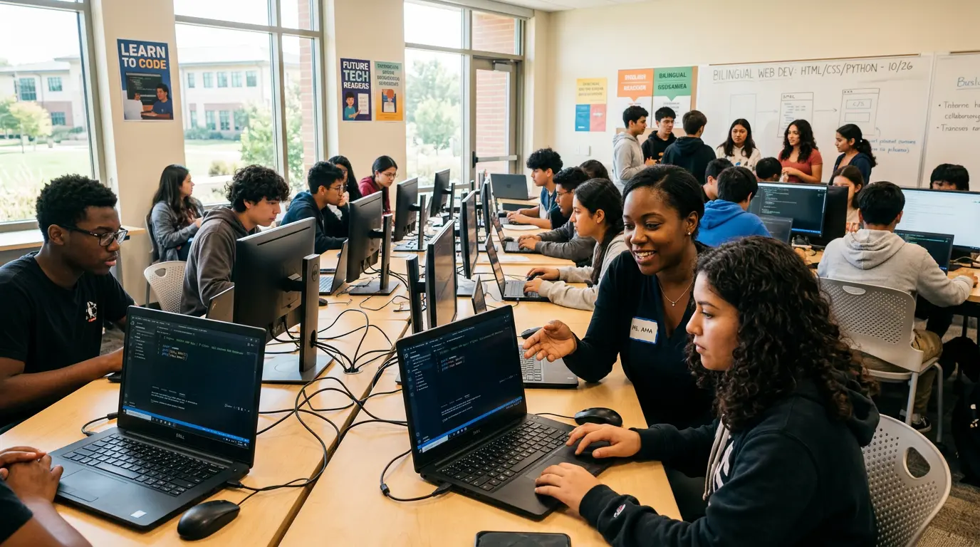 Bilingual tech classroom